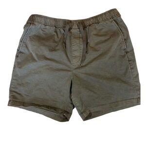 Gap Womens Olive Grey Drawstring Elastic Waist Cotton Blend Shorts Size Large